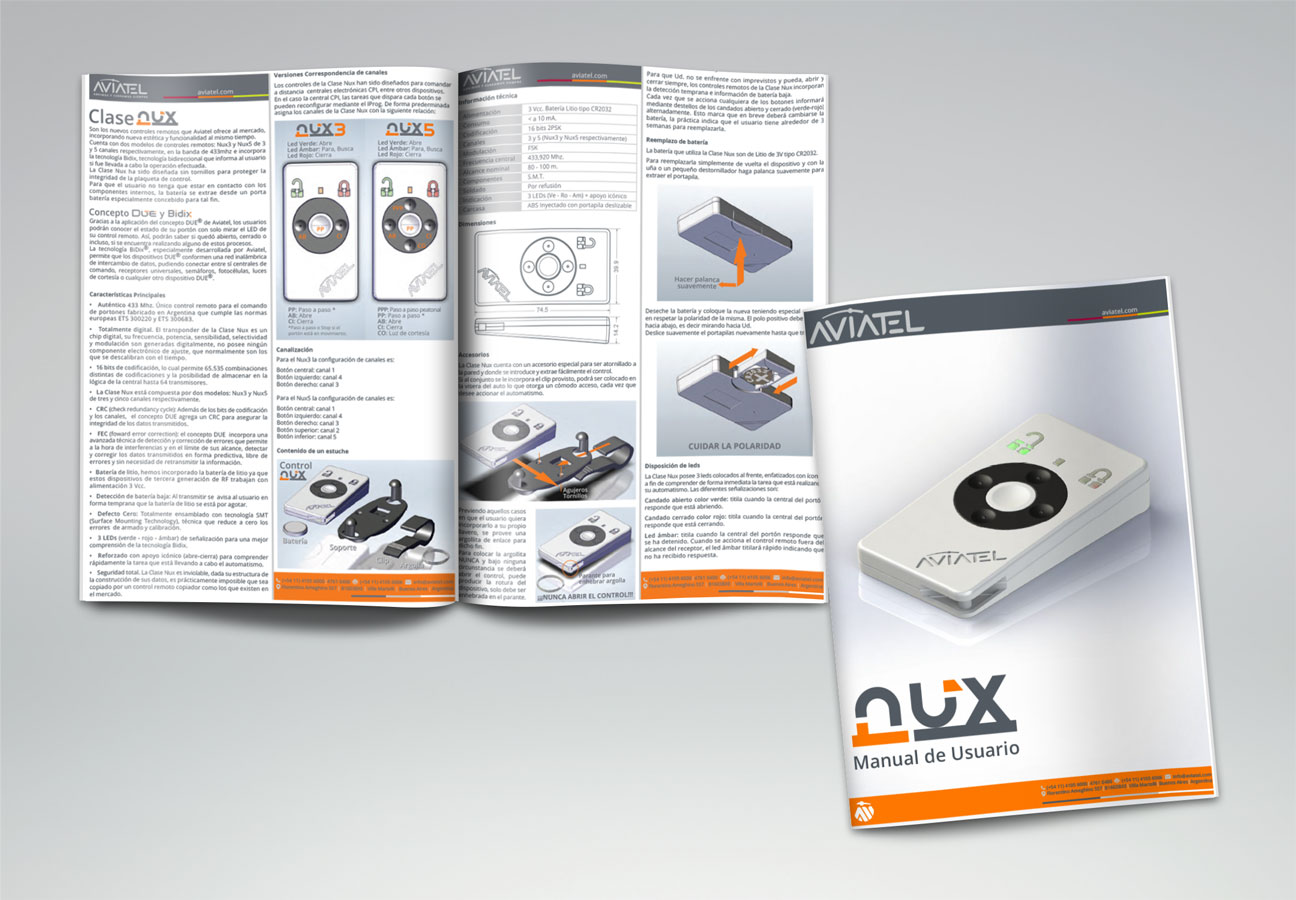 Aviatel NUX — 表紙と内面
